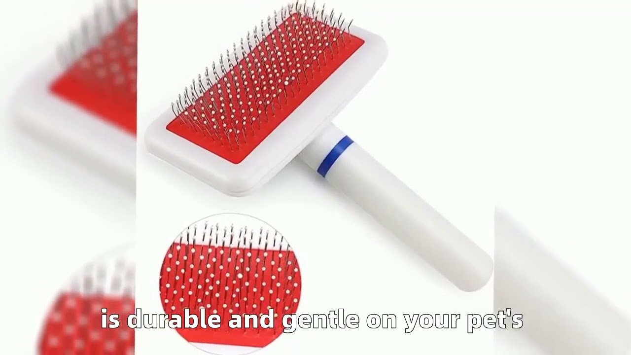 "Plastic Handle + Steel Needle Pet Comb: Gentle Detangling for Dogs & Cats | Grooming Game-Changer!"