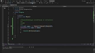Foreach loop in C#