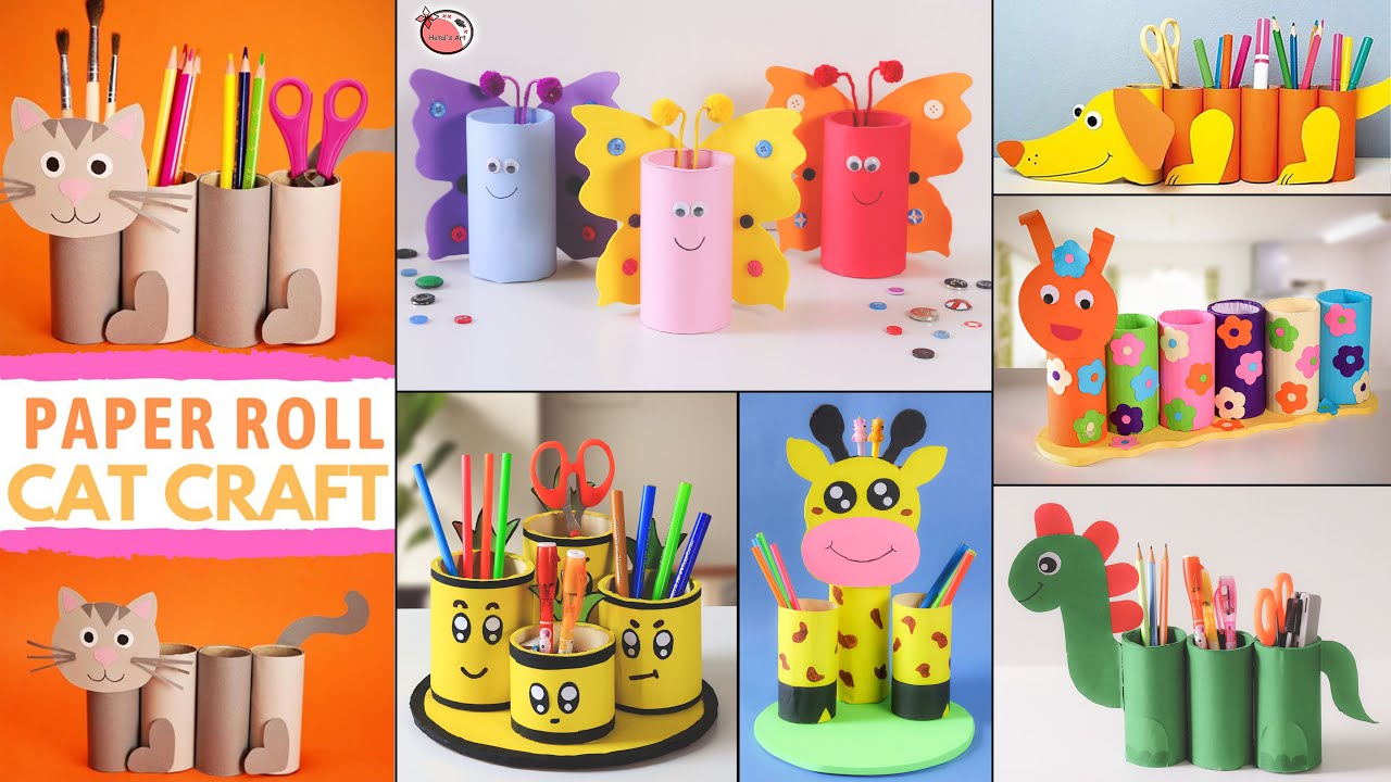 WOW!!.. Cute Easy ❤️16+ DIY Pen/Pencil Holder | Best Out Of Waste #DIYPenStand #PaperCraft