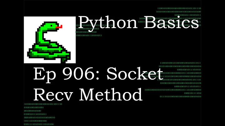 Python Basics Tutorial Socket Object Recv Method Problem || Networking