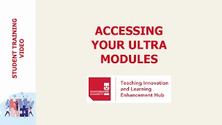Accessing your Blackboard Ultra modules (student)