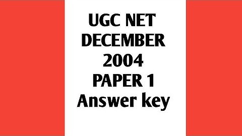 UGCNET 2022 previous year paper l ugcnet paper1 dec 2004 answer key l ugcnet 2004 solve paper