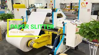 Fully Automatic Paper Slitter For 3-18 Pos Cash Register Rolls