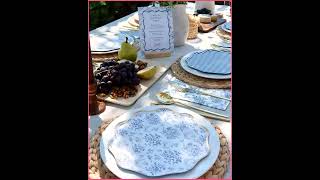 Hamptons Toile Stripe Dinner Napkins #purelyparty #hosting #summertime