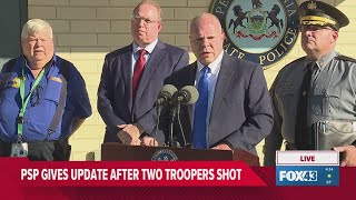 PSP press conference: Update on 2 Pa. troopers shot in Franklin County