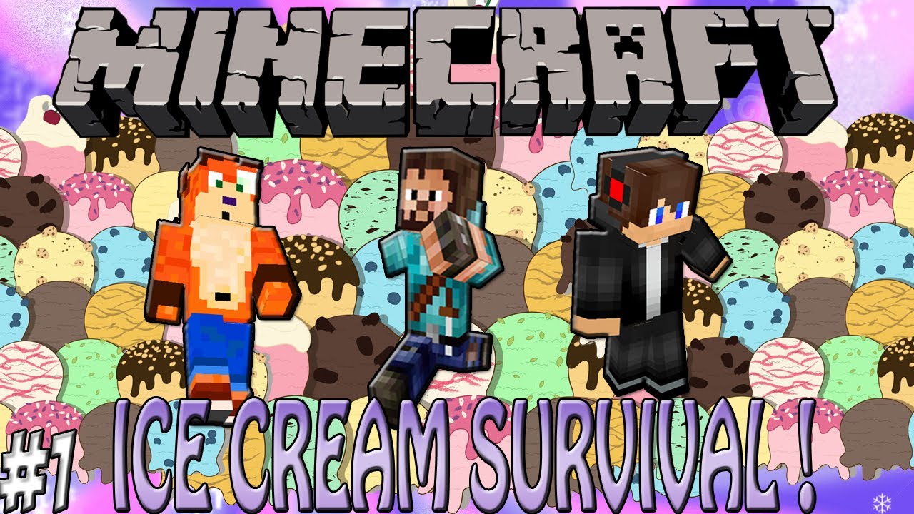 "NEW" Minecraft Ice Cream Survival Part 1 The Rocky Moroccon Ice Cream !