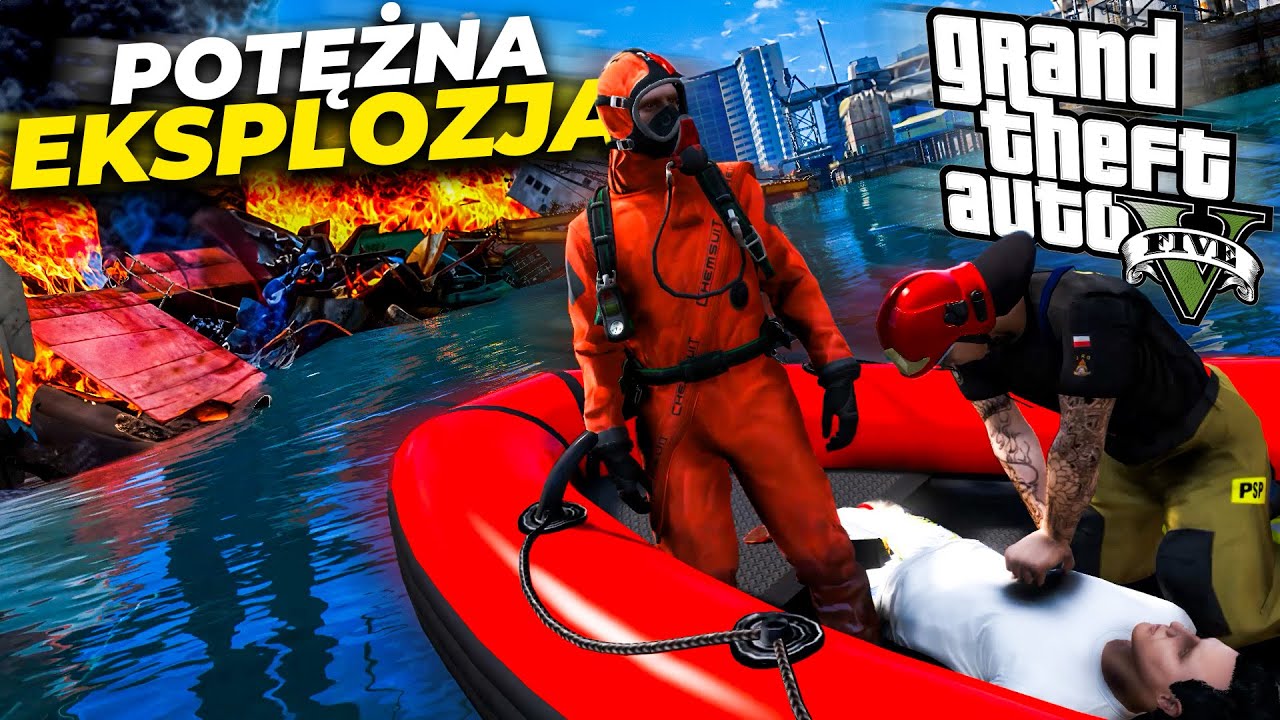 Polska Straż Pożarna - KATASTROFA W PORCIE⚓🔥| GTA V