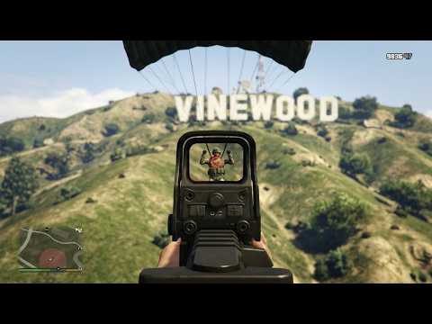GTA 5 - Vinewood Sign Military Shootout  + Ten Star Escape