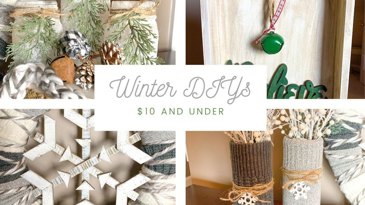 $10 WINTER DIY COLLABORATION | DOLLAR TREE DIYs | DECORATING ON A BUDGET