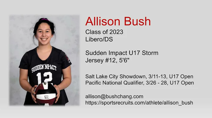 Allison Bush, Class of 2023, Salt Lake City and PN...
