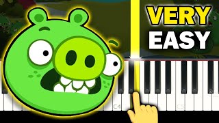 Video thumbnail of "BAD PIGGIES Theme  - VERY EASY Piano tutorial"