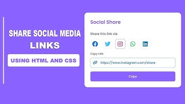 Share Social Media Links UI Design using HTML CSS And JavaScript || Ravi Web