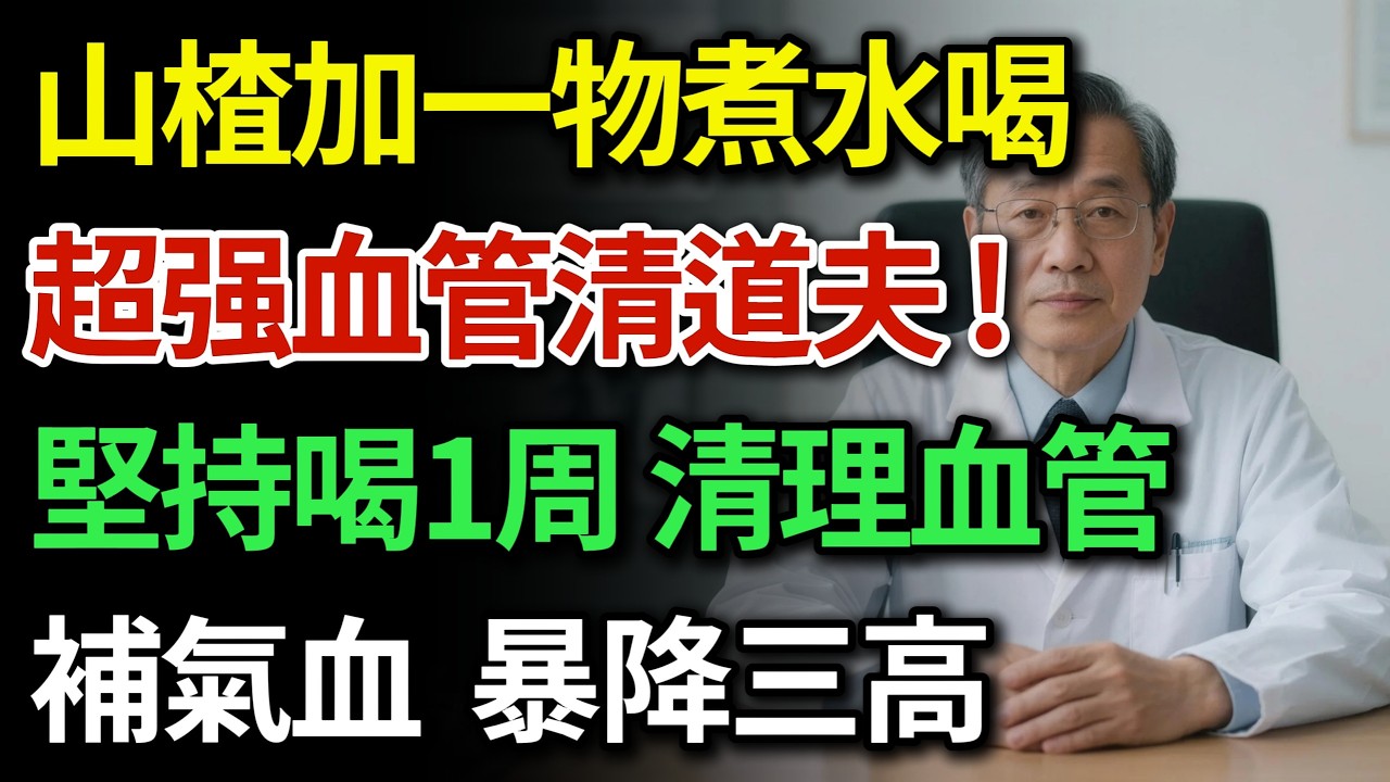 血管堵塞怕中風？別再花冤枉錢買保健品！山楂配一物這樣吃，竟是超強血管清道夫！最強的降血壓降血脂天然食物！|健康Talks|降血壓降血脂天然食物|中老年預防心血管疾病飲食|預防中風和失智症的方法