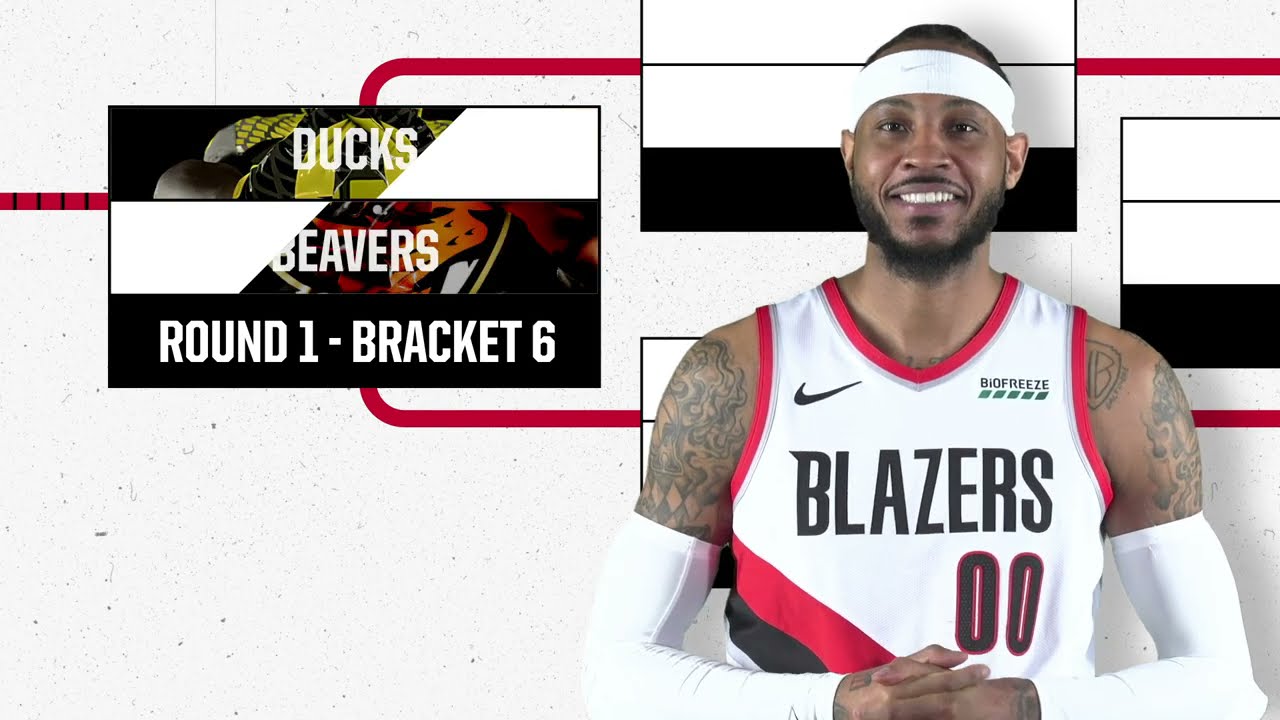 Carmelo Anthony does the bracket challenge | Trail Blazers
