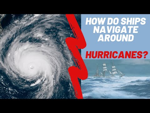 How do ships navigate around hurricanes?