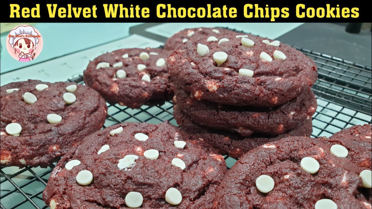 Red Velvet White Chocolate Chip Cookies Mrs Chief S Kitchenette Youtube
