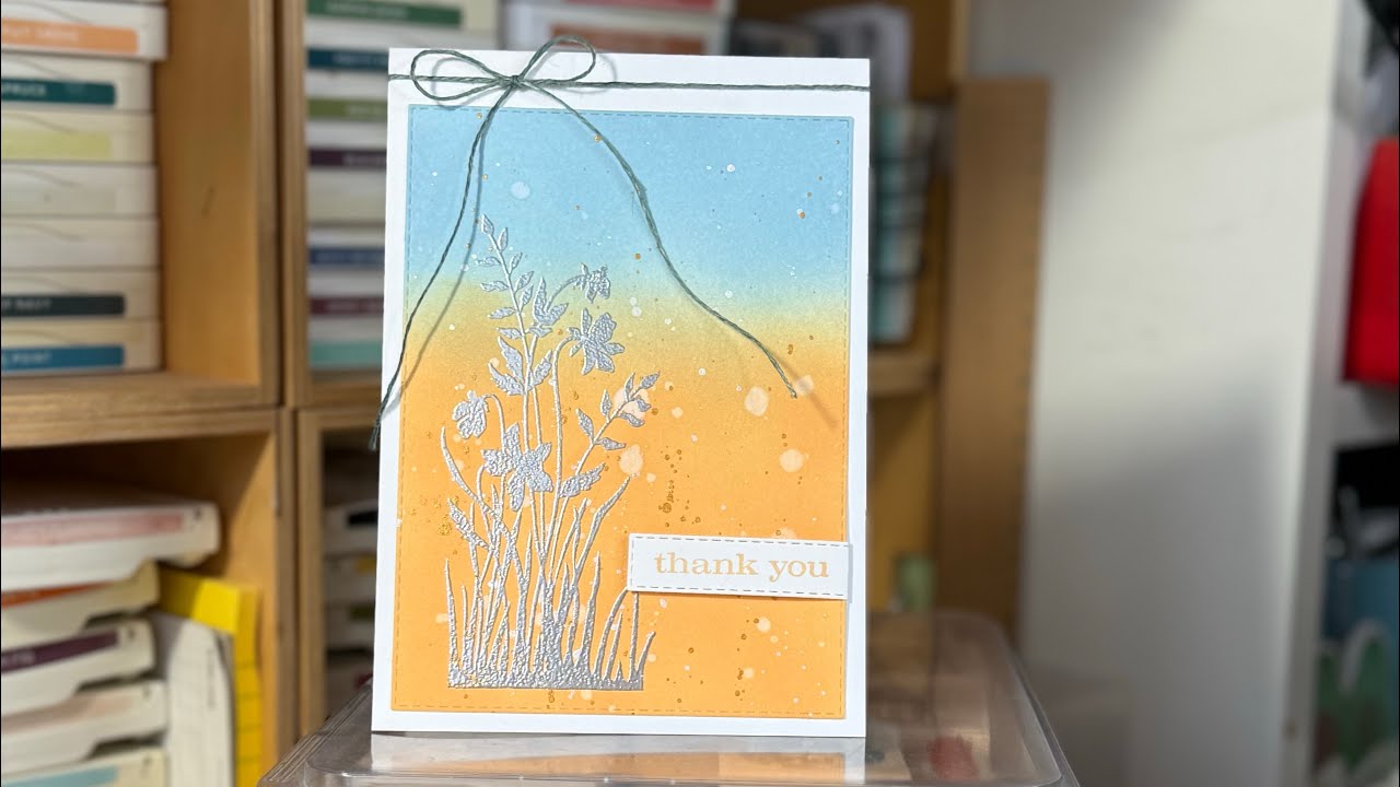 Ombré ink blending for Day 34 of my craft room clearout. Using Just Believe stamps by Stampin’ Up!