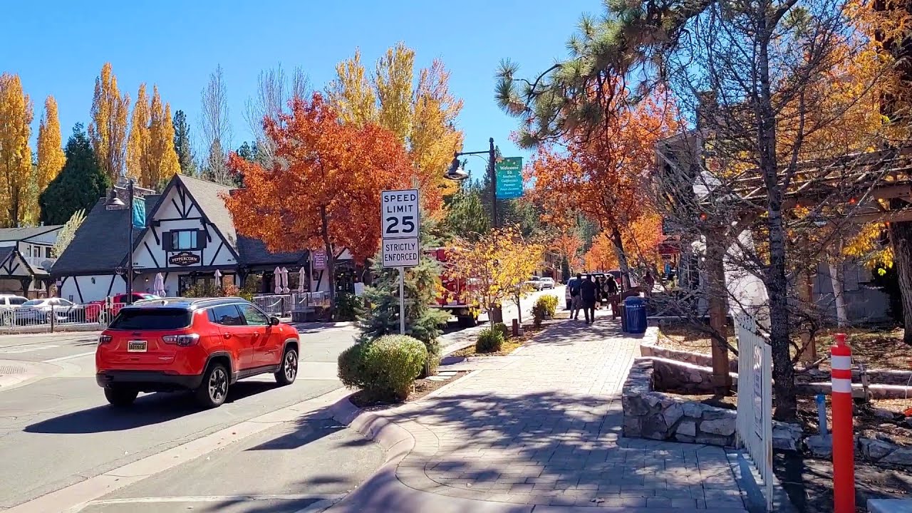 Beautiful fall colors in the quaint little town of Big Bear Lake