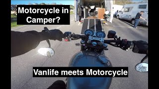 campervan + Motorcylce / Vanlife with moto / Triumph Speedtwin / Motorrad im Camper / roomtour