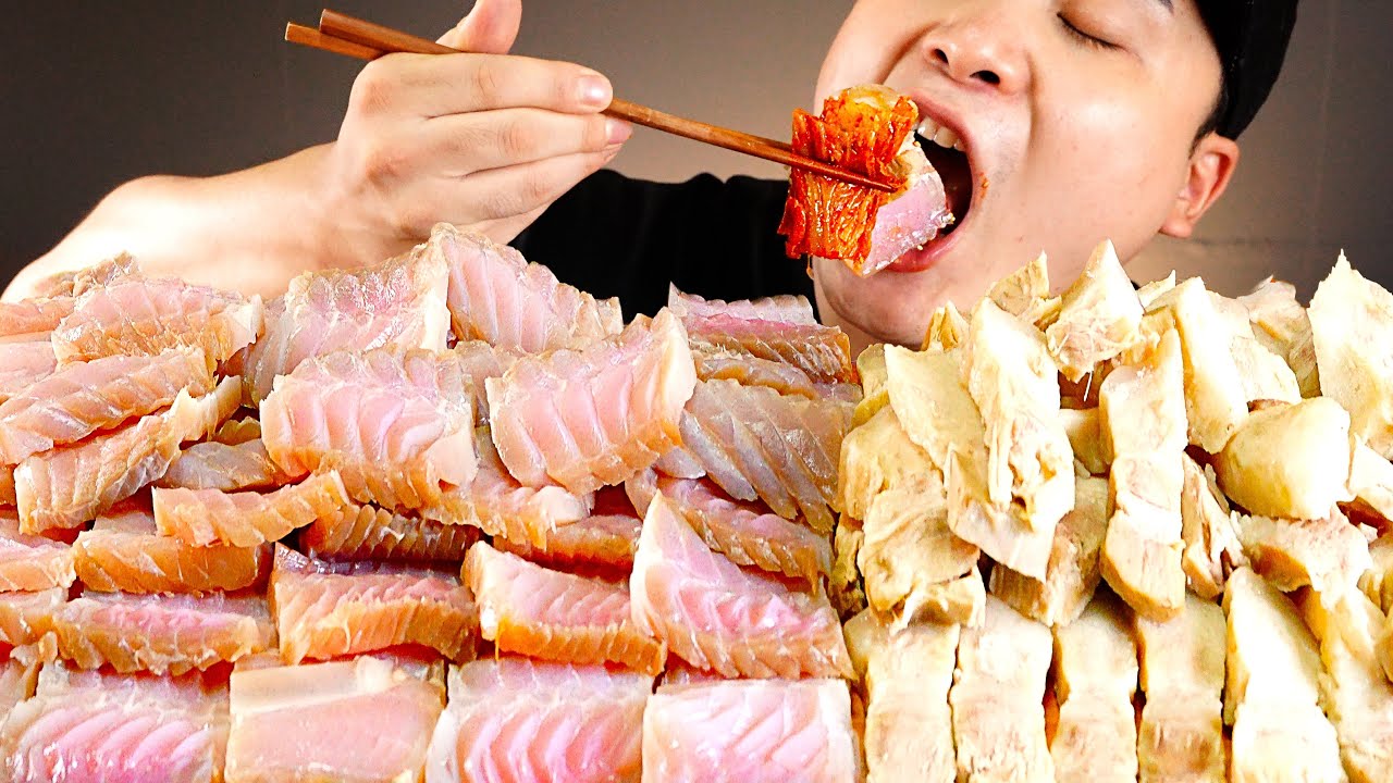 Скейт-самхап, свинина, кимчи, корейская еда, асмр, вкусная еда