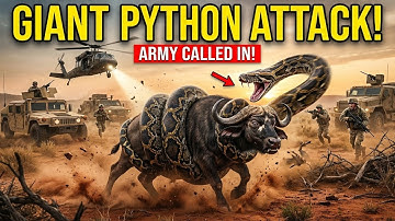Emergency Rescue Team Saves Frightened Cow From a Massive Python’s Deadly Ambush Near the Farm F