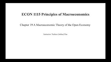 Chapter 19 A Macroeconomic Theory of the Open Economy