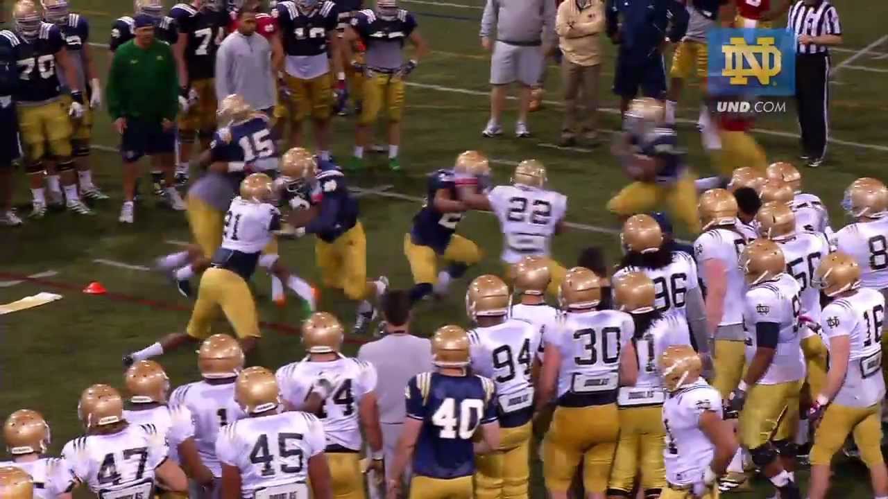 Notre Dame Football Spring Practice Update March 25 2013 YouTube college-football-fans-react-to-notre-dame-s-new-apparel-deal-the-spun