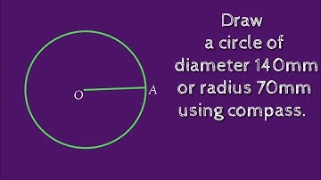 How to draw a circle of diameter 140mm using compass. shsirclasses.