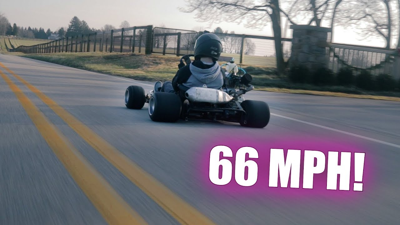 200cc Stick Shift Go Kart TOP SPEED RUN 60+mph!!! YouTube