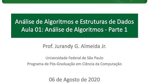 Aula 01: Análise de Algoritmos - Parte 1