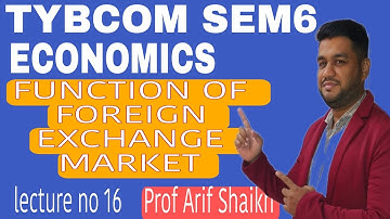 TYBCOM SEM 6 ECONOMICS || FUNCTION OF FORIEGN EXCHANGE MARKET #ECONOMICS #TYBCOMSEM6 #sem6