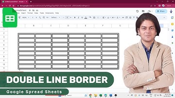 How do I make double line table borders in Google Sheets? #googlesheetstutorial