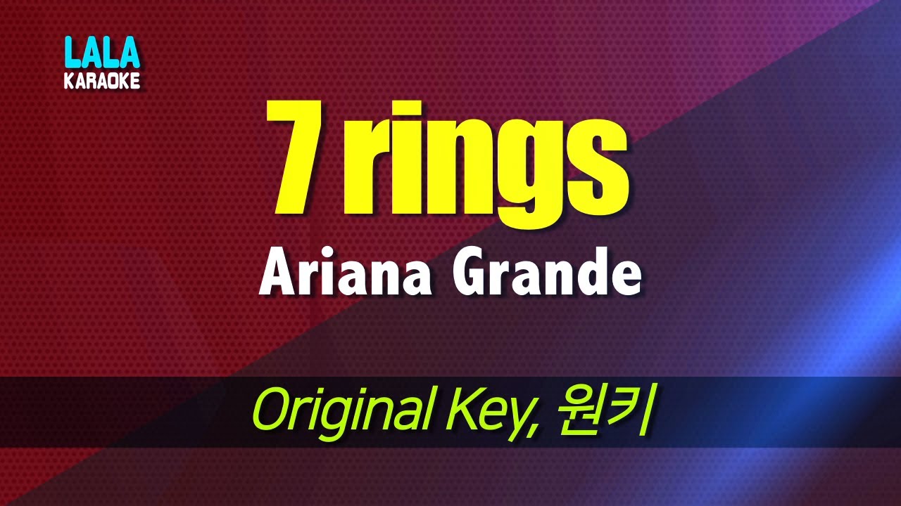 Ariana Grande - 7 rings (Male Key) Karaoke mr LaLaKaraoke 노래방 - YouTube
