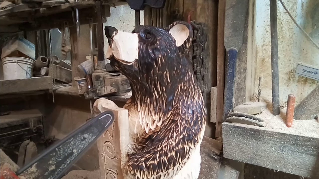 Chainsaw carving beginner tips, saw handling, basic cuts YouTube