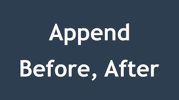 [ jQuery In Arabic ] #11 - Html - Append / AppendTo / Prepend / PrependTo / Before / After