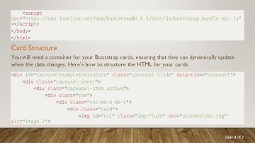 How to Dynamically Display Image Sources and Titles in Bootstrap Cards