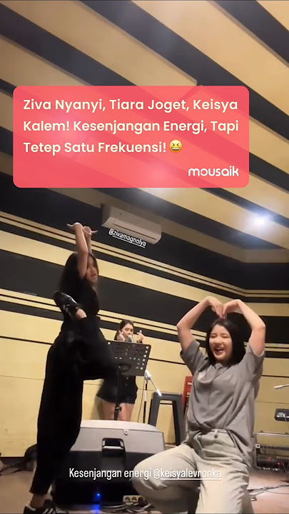 Serasa energinya dibagi antara Tiara Andini, Keisya Levronka sama Ziva Magnolya! 😂