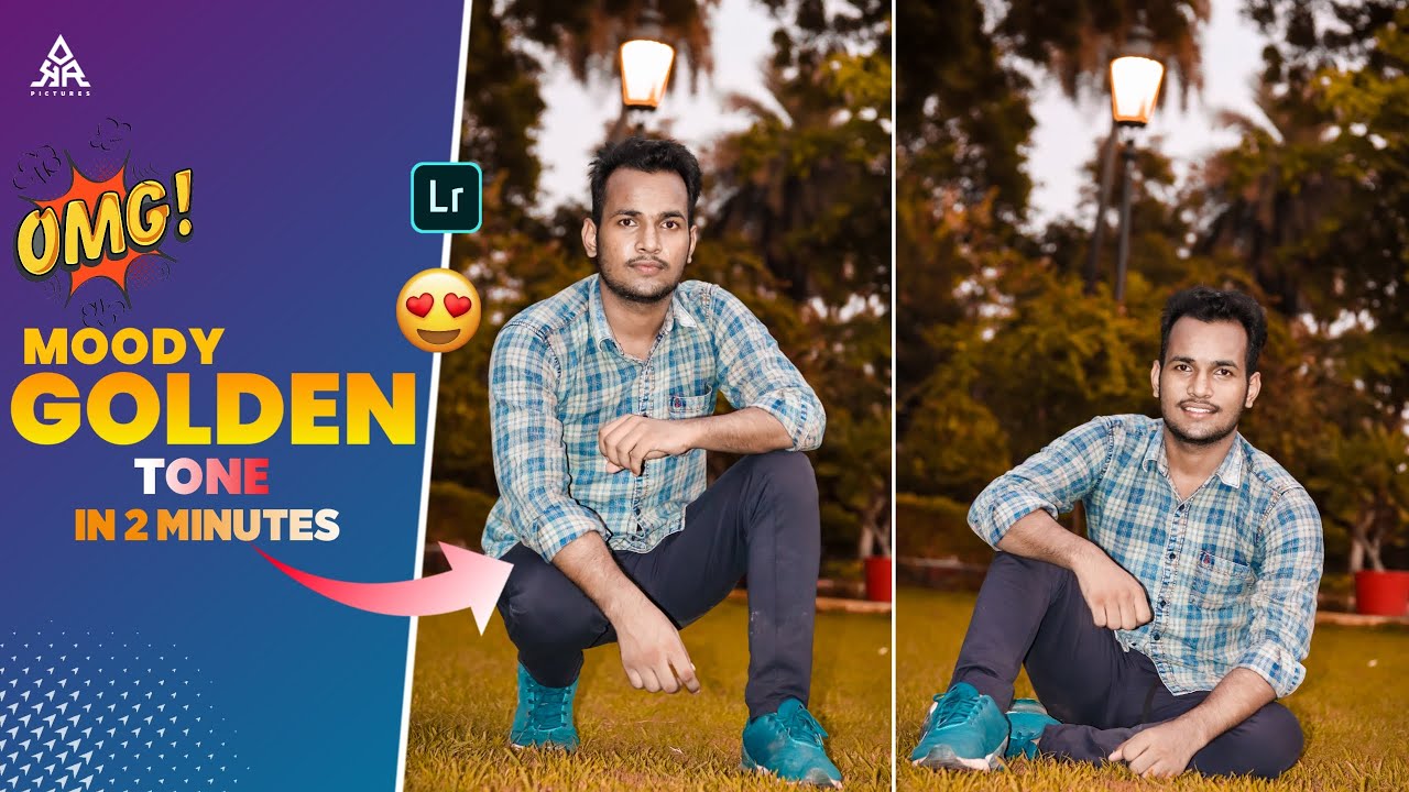 Moody Golden Tone Retouching in 2 minutes | Lightroom Editing | KR Pictures