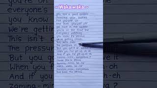 Waka Waka lyrics | (feat. Shakira ) #lyrics #wakawakalyrics #shakira