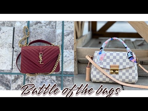 Battle of the bags  YSL Medium College bag VS Louis Vuitton Croisette bag  