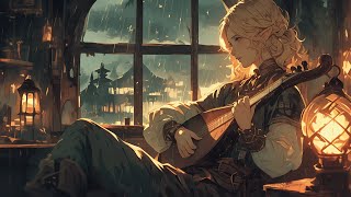 Relaxing Medieval Music - Bard/Tavern Ambience, Celtic Medieval Music, With Soft Rain Sound