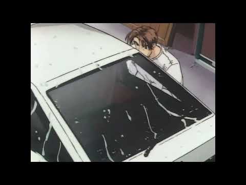 愛車AE86を洗車する拓海
