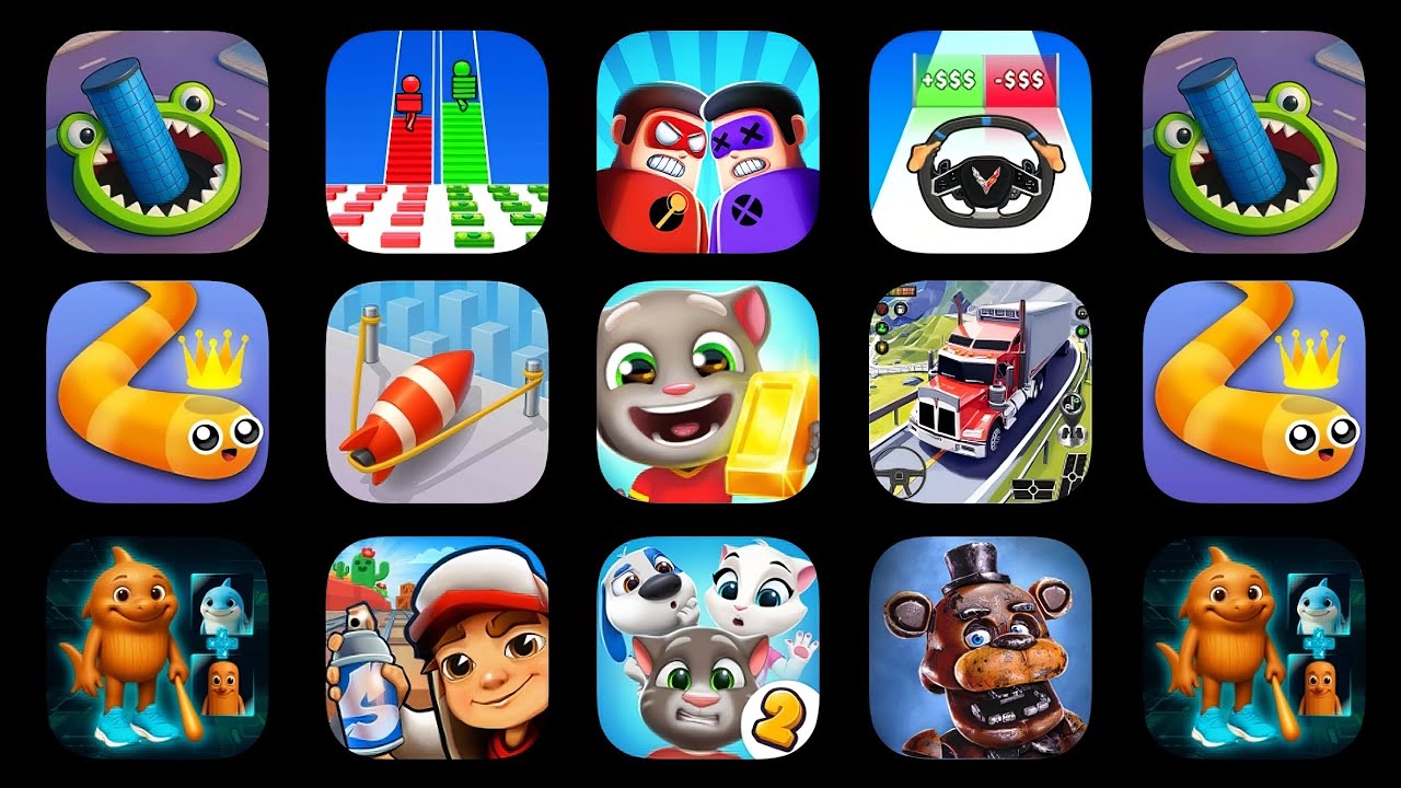 Hole.io,Bridge Race,Heroes,Steering Wheel Evolution,Snake.io,Evolving Bombs,Tom Gold Run,Friends 2