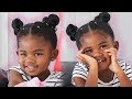 NO FUSS EASY TODDLER RUBBER BAND HAIRSTYLE | MINI BUNS