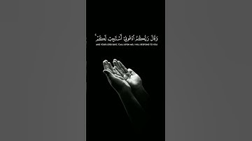 وَقَالَ رَبُّكُمُ ادْعُونِي أَسْتَجِبْ لَكُمْ | بصوت القارئ بلال دربالي | #ستوريات #حالات_آيات