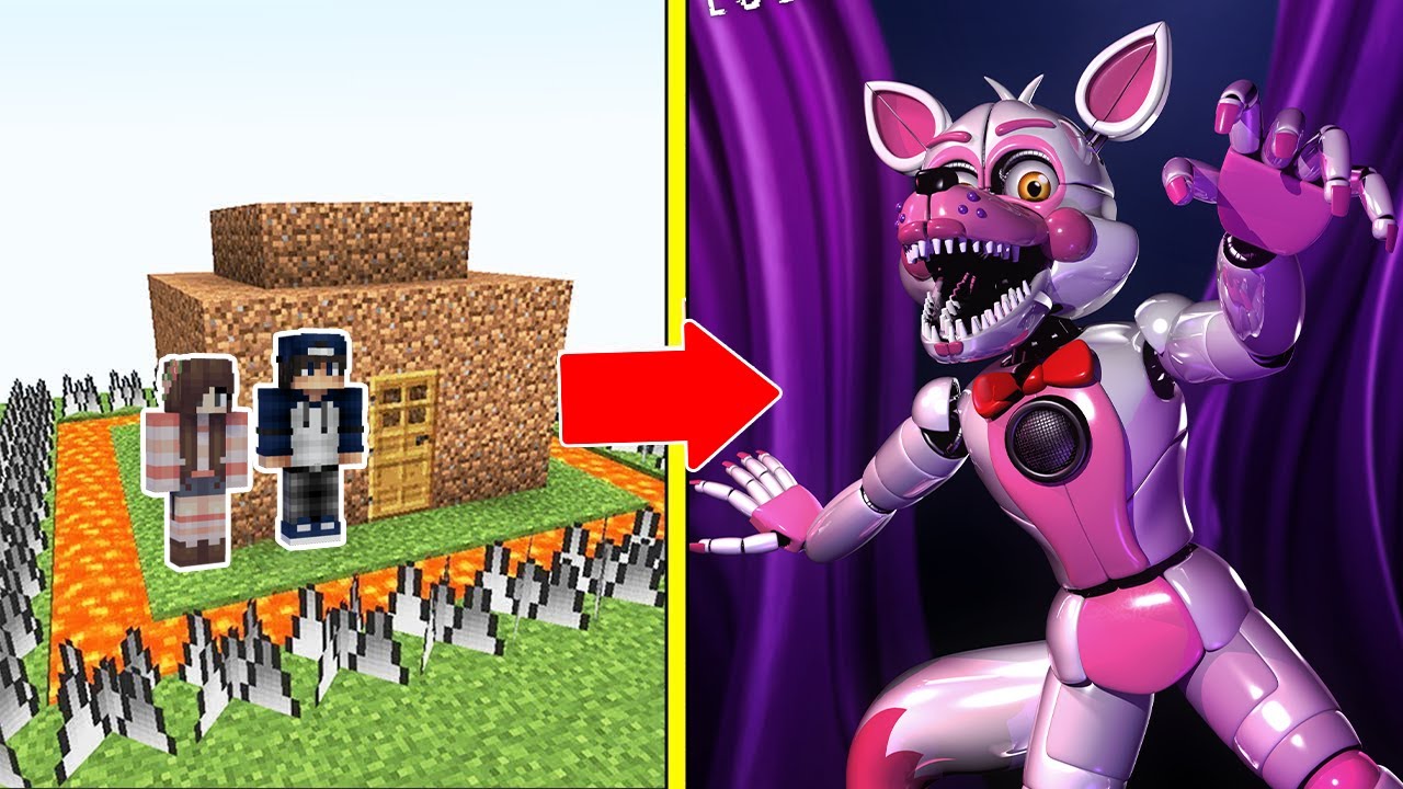 MANGLE FNAF Tấn Công Nhà Được Bảo Vệ Bởi bqThanh và Ốc Trong Minecraft