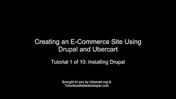 Drupal 7 / Ubercart Tutorial 1 of 10: Configuring Your Server, Database and Installing Drupal