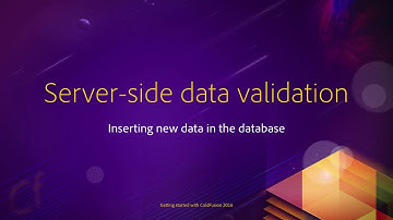 06 Inserting new data in the database ## 05 Server Side data validation
