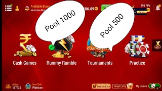 🥲😋Ek sath do game win or loss?? | rummy circle pool 1000 and 500 ||, rummy circle game | rummy tricx screenshot 3