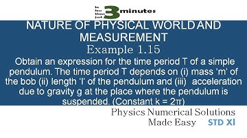 STANDARD XI - NATURE OF PHYSICAL WORLD AND MEASUREMENT - EXAMPLE 1.15